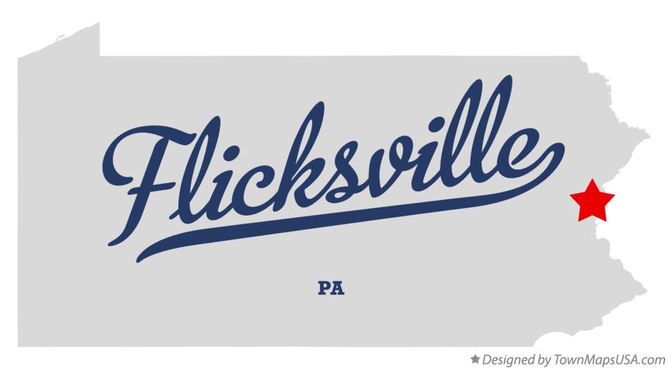 Map of Flicksville Pennsylvania PA