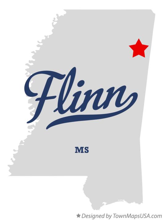 Map of Flinn Mississippi MS