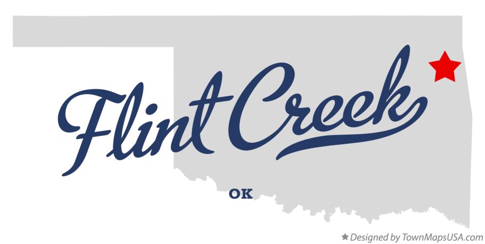 Map of Flint Creek Oklahoma OK
