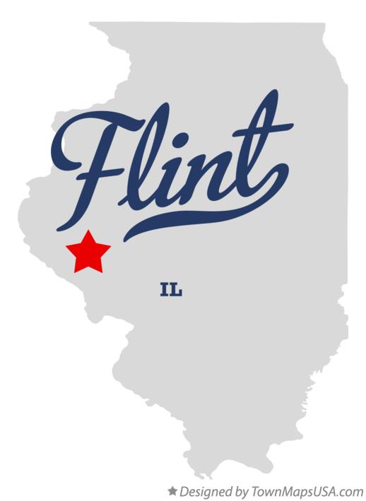 Map of Flint Illinois IL