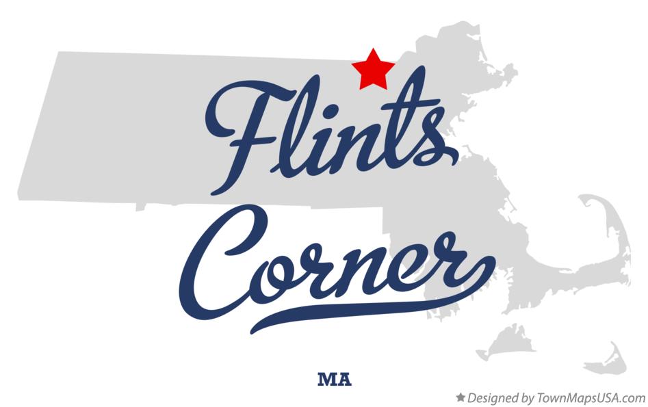 Map of Flints Corner Massachusetts MA