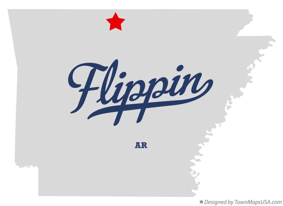 Map of Flippin Arkansas AR