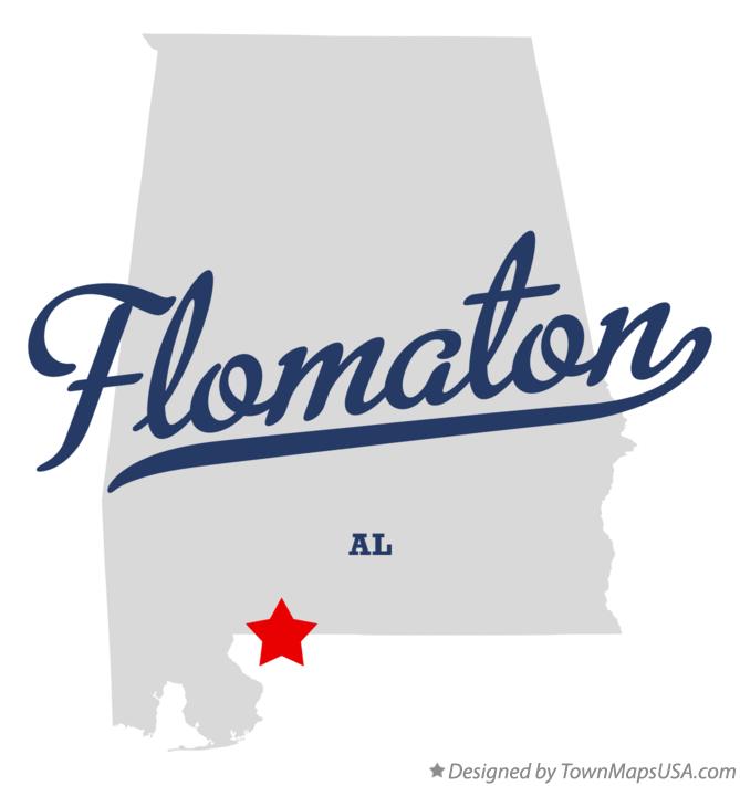 Map of Flomaton Alabama AL