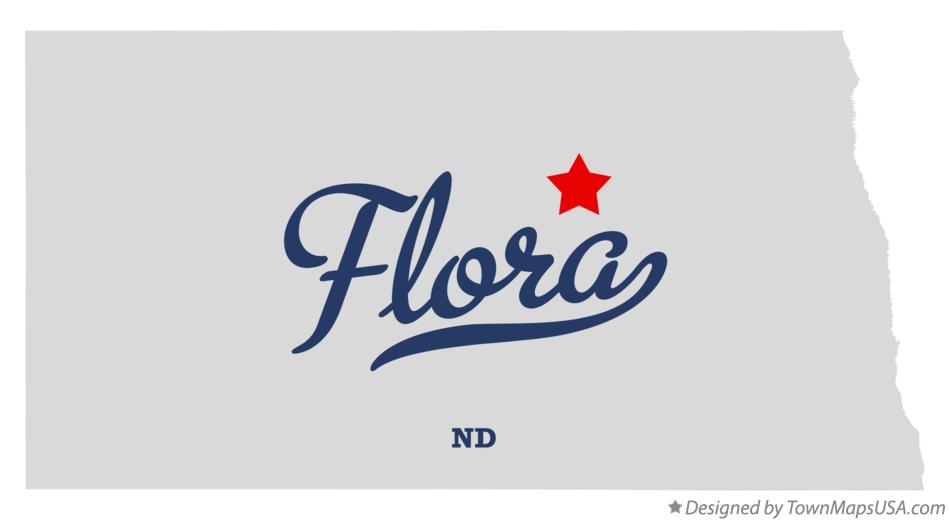 Map of Flora North Dakota ND