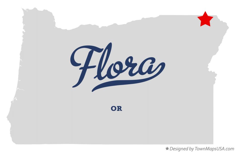 Map of Flora Oregon OR