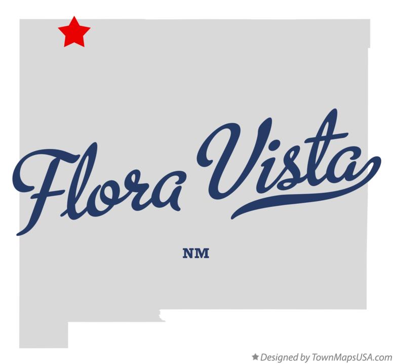 Map of Flora Vista New Mexico NM