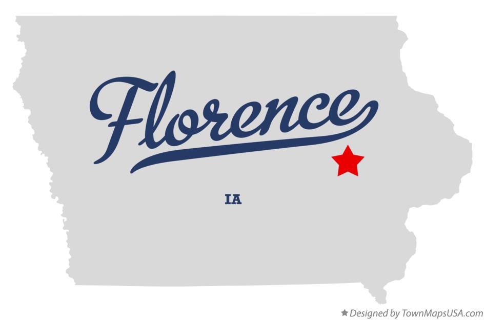 Map of Florence Iowa IA