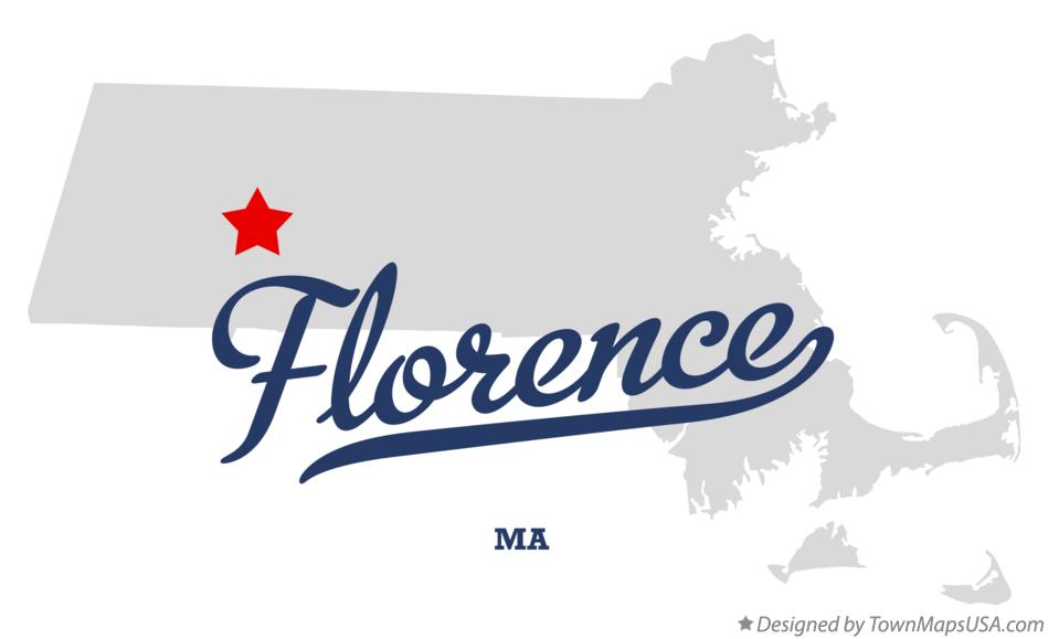 Map of Florence Massachusetts MA