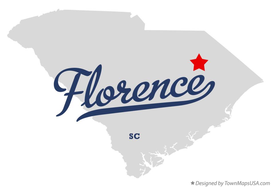 Map of Florence South Carolina SC