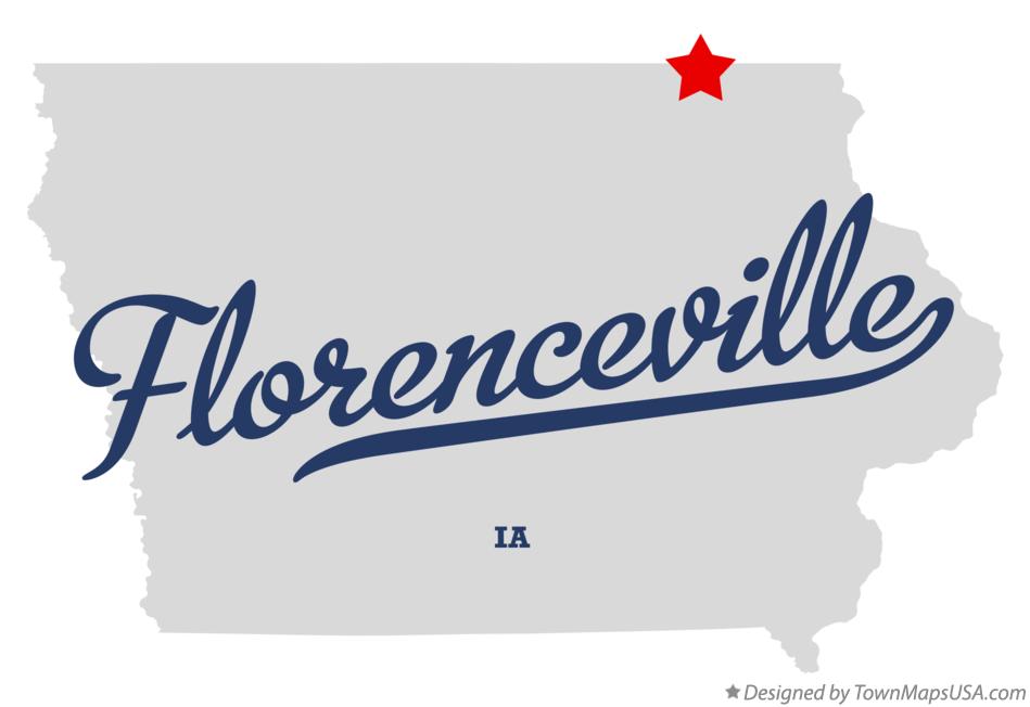Map of Florenceville Iowa IA