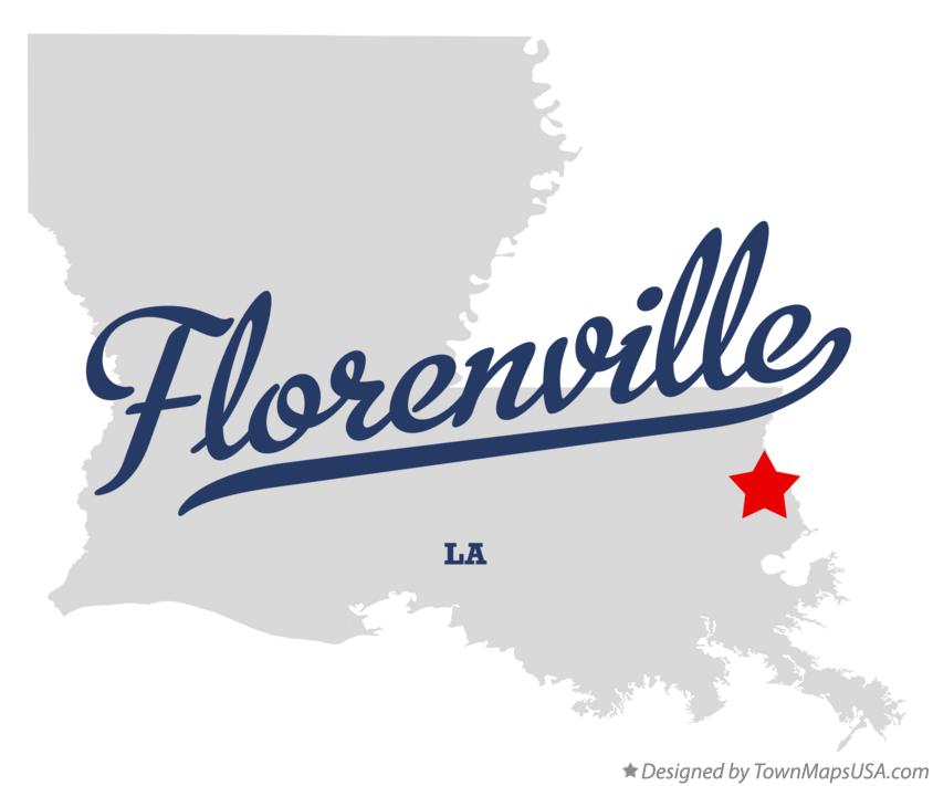 Map of Florenville Louisiana LA