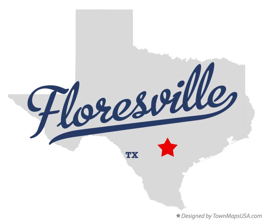 Map of Floresville Texas TX