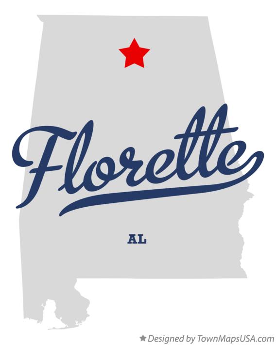 Map of Florette Alabama AL