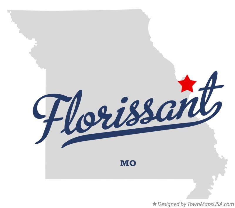 Map of Florissant Missouri MO