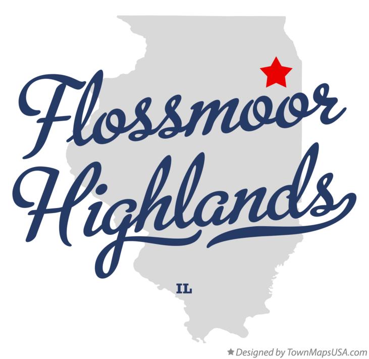 Map of Flossmoor Highlands Illinois IL