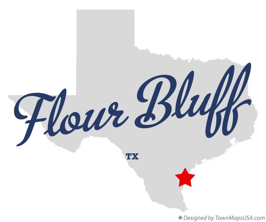 Map of Flour Bluff Texas TX