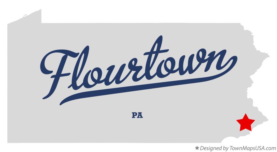 Map of Flourtown Pennsylvania PA