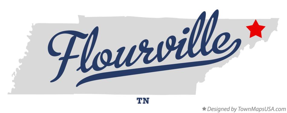 Map of Flourville Tennessee TN