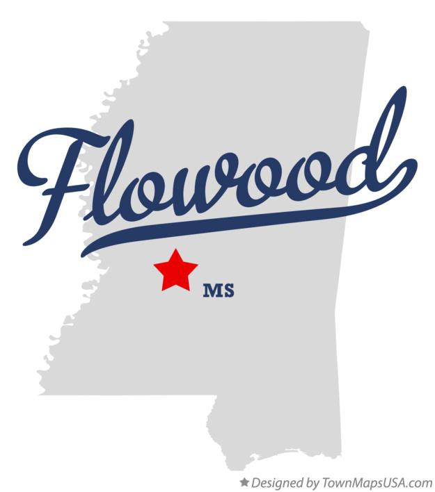 Map of Flowood Mississippi MS