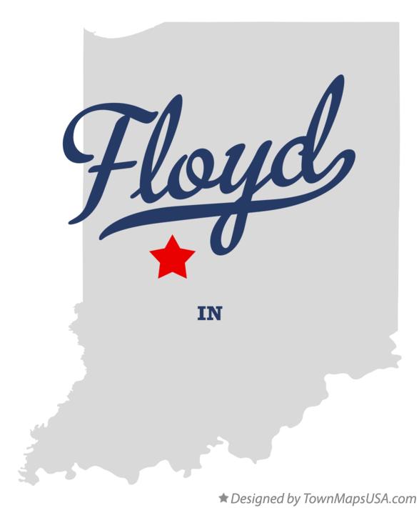 Map of Floyd Indiana IN