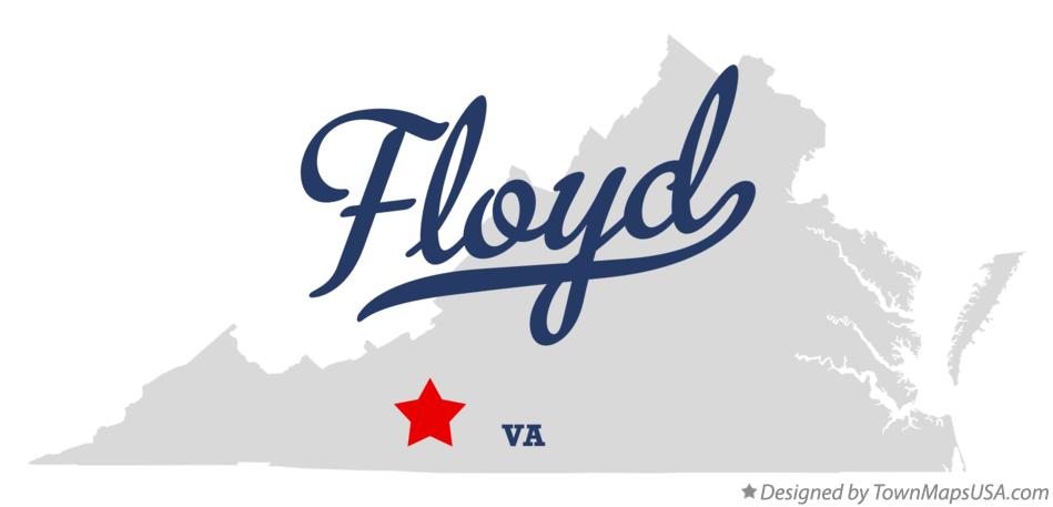 Map of Floyd Virginia VA