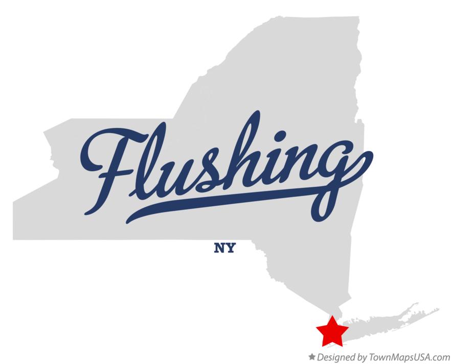 Map of Flushing New York NY