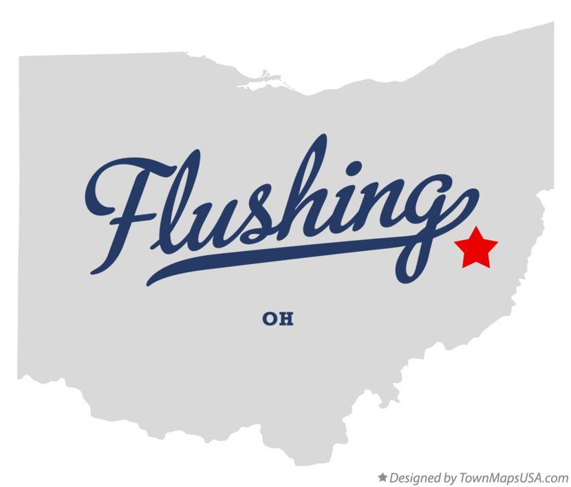 Map of Flushing Ohio OH