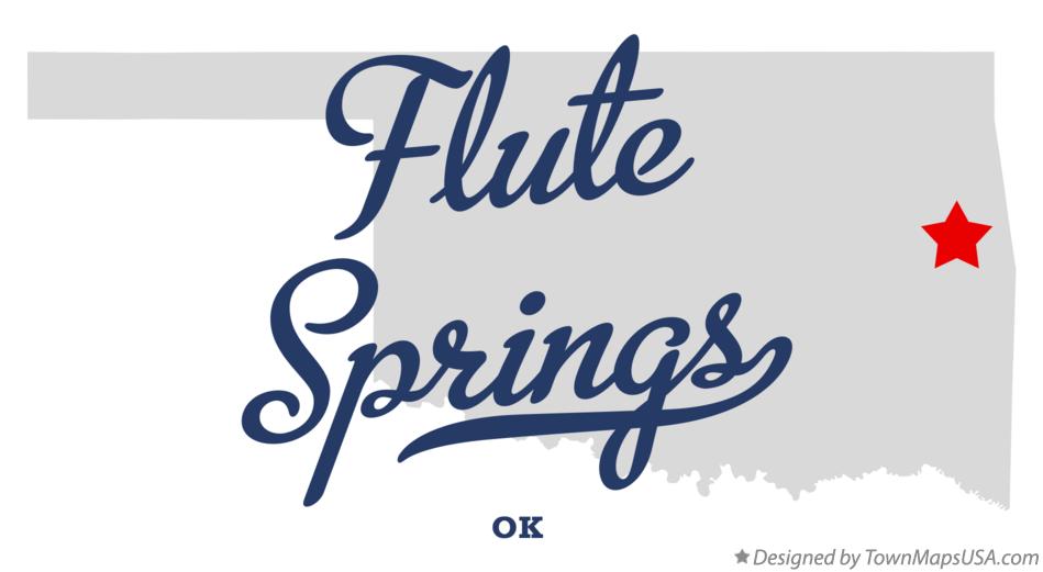 Map of Flute Springs Oklahoma OK
