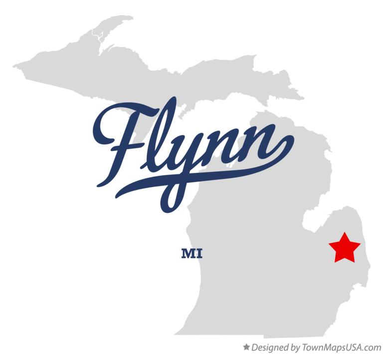 Map of Flynn Michigan MI