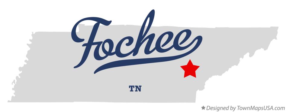Map of Fochee Tennessee TN