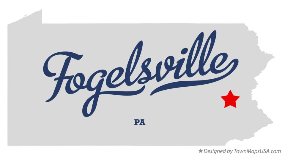 Map of Fogelsville Pennsylvania PA