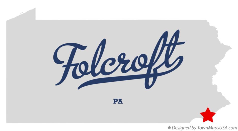 Map of Folcroft Pennsylvania PA