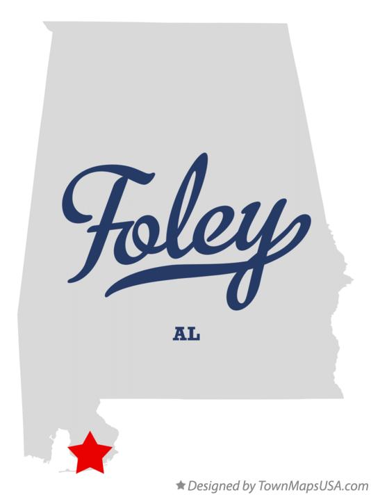 Map of Foley Alabama AL