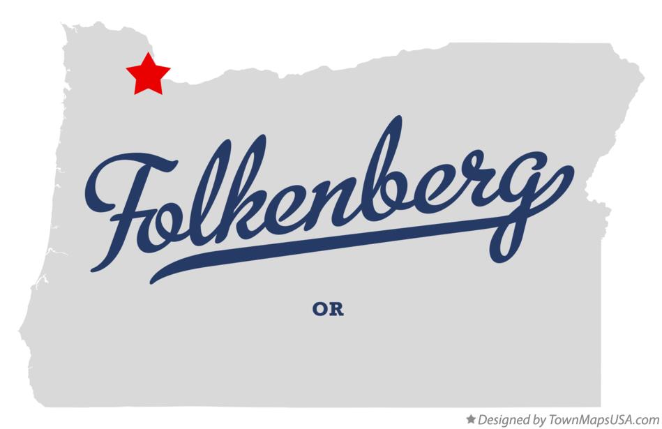 Map of Folkenberg Oregon OR