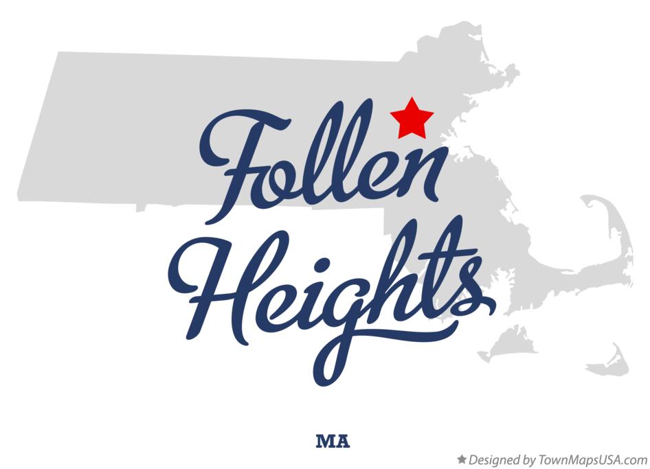 Map of Follen Heights Massachusetts MA