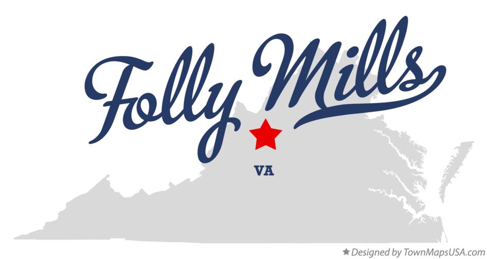 Map of Folly Mills Virginia VA