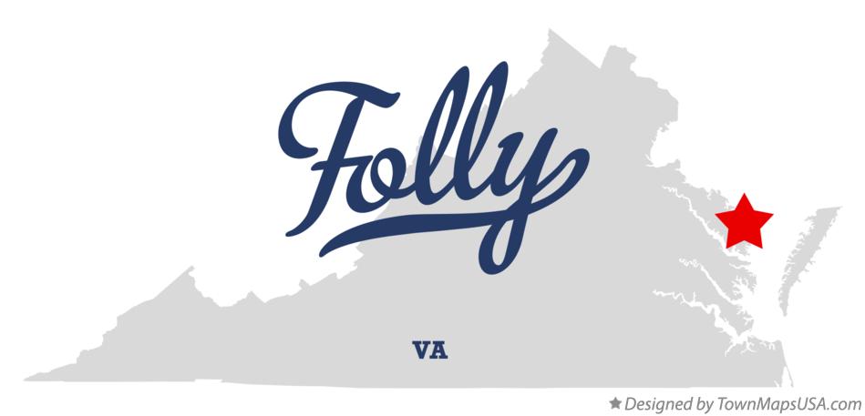 Map of Folly Virginia VA