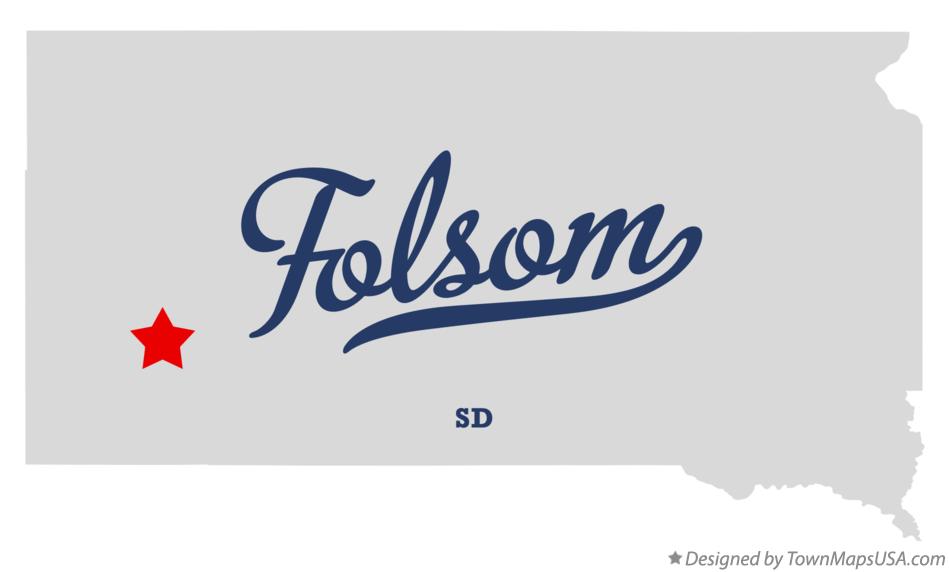 Map of Folsom South Dakota SD