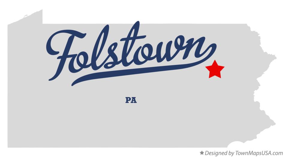 Map of Folstown Pennsylvania PA
