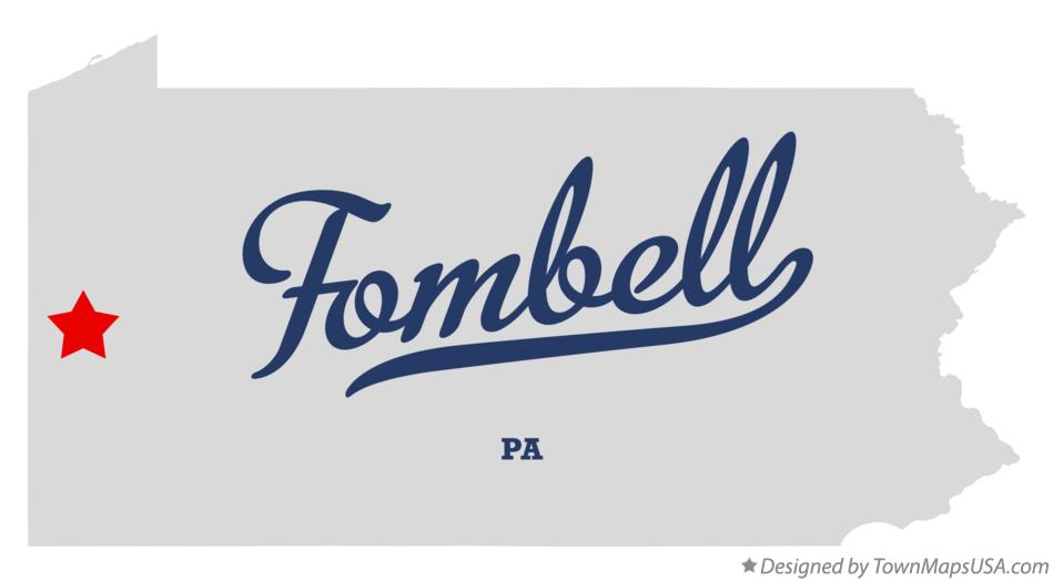 Map of Fombell Pennsylvania PA