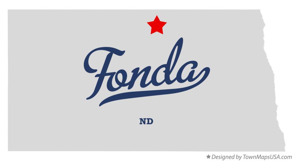 Map of Fonda North Dakota ND