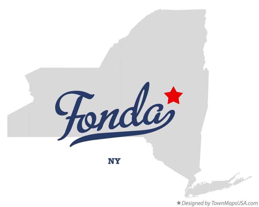Map of Fonda New York c1889 24x16 