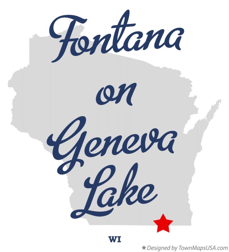 Map of Fontana-on-Geneva Lake Wisconsin WI