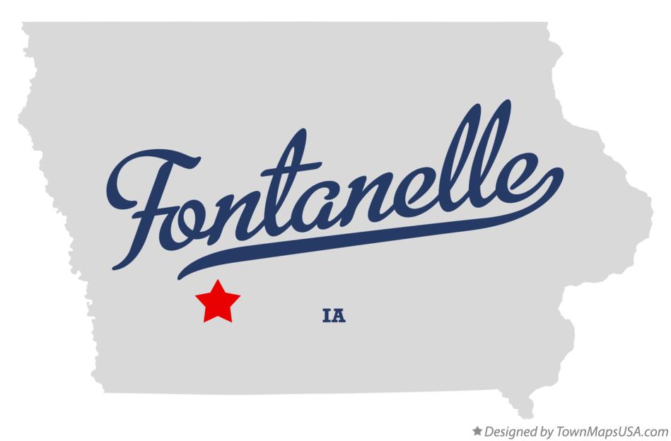 Map of Fontanelle Iowa IA