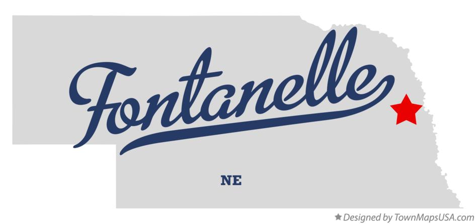 Map of Fontanelle Nebraska NE