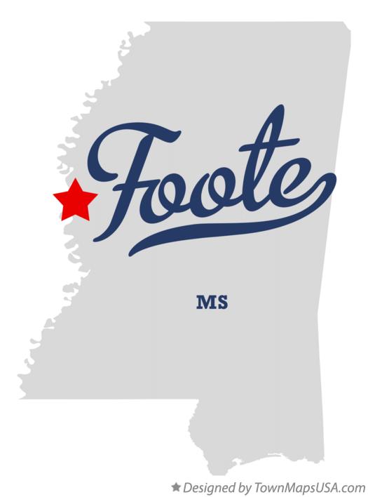 Map of Foote Mississippi MS