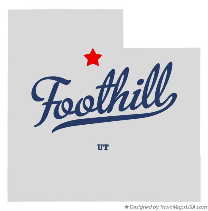 Map of Foothill Utah UT