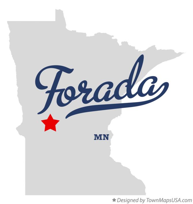 Map of Forada Minnesota MN