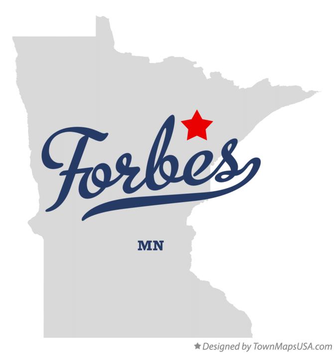 Map of Forbes Minnesota MN