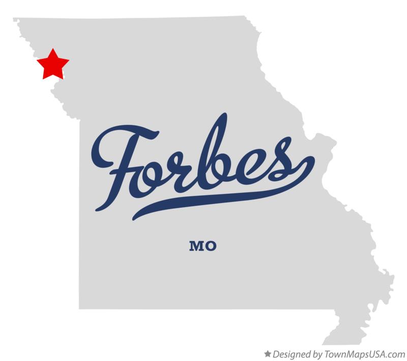 Map of Forbes Missouri MO